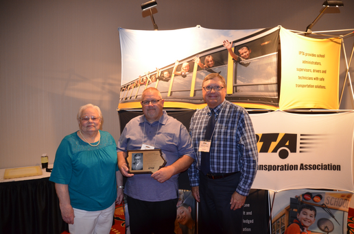 <p>29 Tim Lyons Benton CSD the Tom Horn Memorial Award Recipient with Nancy Horn and Garry Zittergruen</p>