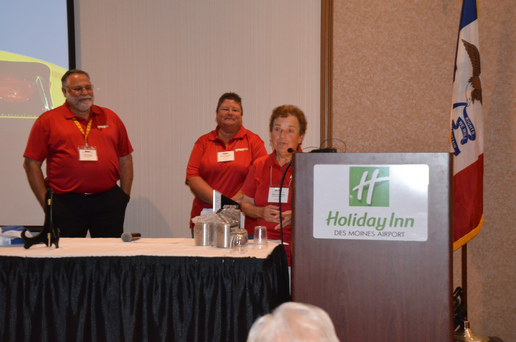 <p>32 Betty Golay Iowa Christian Academy accepting the Holly Hoglund Klein, Iowa Woman in Transportation Award</p>